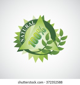 100 percent vector natural label