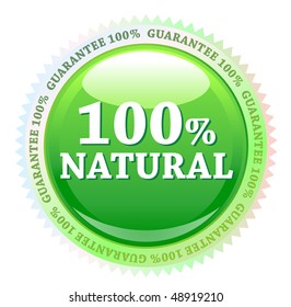 100 percent vector natural label