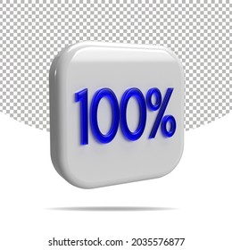 Representación 3D de 100 %, transparente