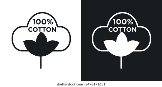 100 Icono de algodón presente en estilo sólido
