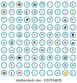100 personal development icons set in cartoon style for any design vector illustration