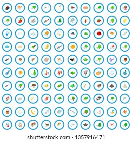 100 pets icons set in isometric 3d style for any design vector illustration
