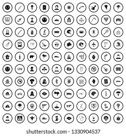 100 phobias icons set in simple style for any design vector illustration