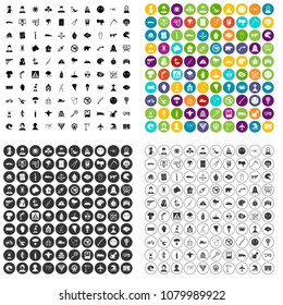 100 phobias icons set vector in 4 variant for any web design isolated on white
