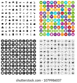 100 plant icons set vector in 4 variant for any web design isolated on white