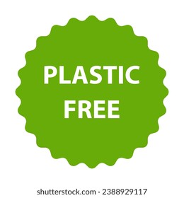 100% plastic free icon vector BPA free warranty packaging sign for graphic design, logo, website, social media, mobile app, UI illustration