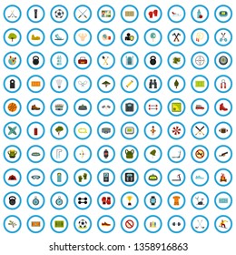100 playground icons set in flat style for any design vector illustration