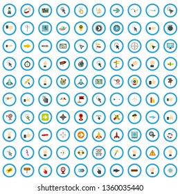 100 pointer icons set in flat style for any design vector illustration
