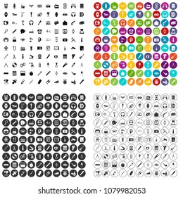 100 portable icons set vector in 4 variant for any web design isolated on white