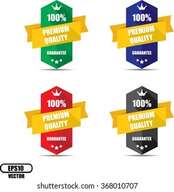 100% premium quality label and sign - Vector illustration
