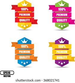 100% premium quality label and sign - Vector illustration