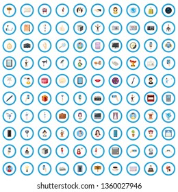 100 presentation icons set in cartoon style for any design vector illustration