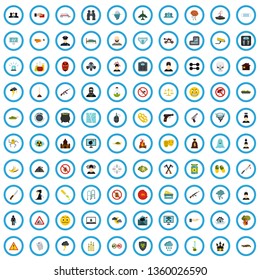 100 pressure icons set in flat style for any design vector illustration