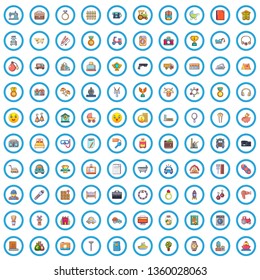 100 private property icons set. Cartoon illustration of 100 private property vector icons isolated on white background