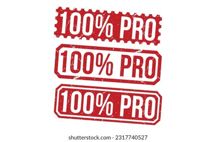 100% Pro Red Rubber Stamp set.