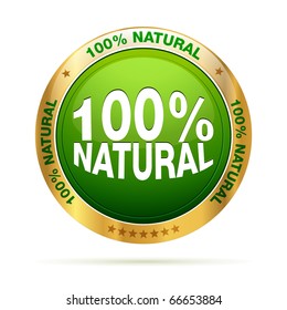 100 procent natural | editable vector graphic