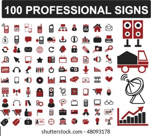 100 carteles profesionales. vector