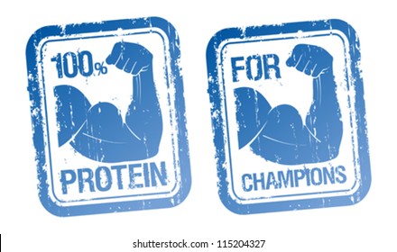 100 % Protein, For Champions stamps set.