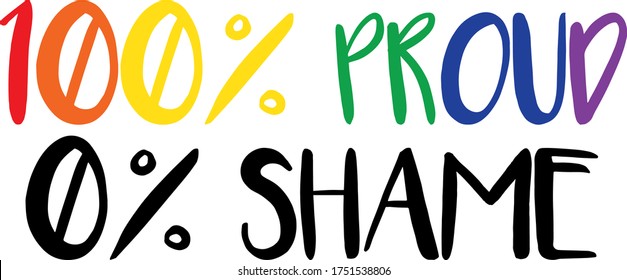 100% Proud 0% Shame Quote