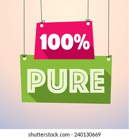 100% pure label vector drop down tag- eps10
