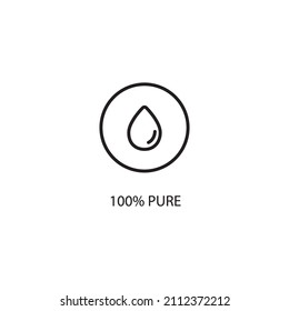 100% pure simple thin line icon vector illustration. For web and mobile UI UX
