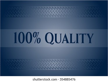 100% Quality banner or poster