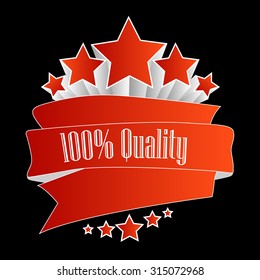 Best Quality Button Red On Black Stock Vector (Royalty Free) 315087416