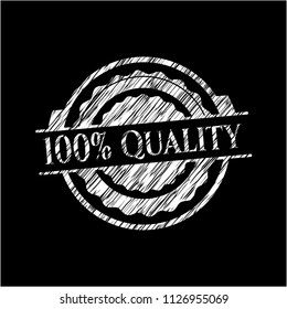 100% Quality with chalkboard texture