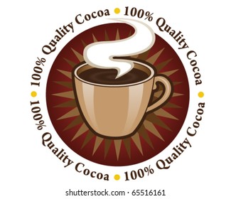 100% Quality Cocoa Seal / Mark / Icon