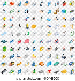 100 quality control icons set in isometric 3d style for any design vector illustration