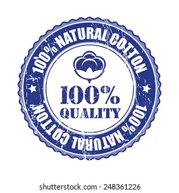 100% Quality Cotton label or stamp.