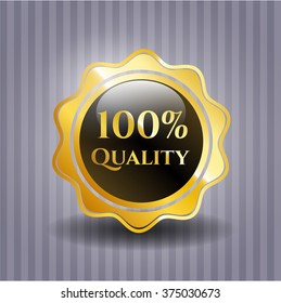 100% Quality gold badge or emblem