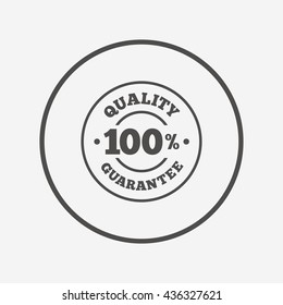 100% quality guarantee icon. Premium quality. Vector