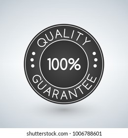 100 Quality guarantee sticker or label, vector illustration.