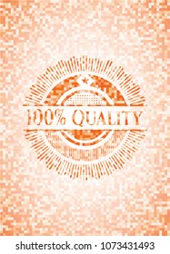  100% Quality orange mosaic emblem