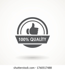 100% Quality product Ribbon Approved certificate icon isolated on white background