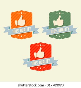 100% Quality retro logo