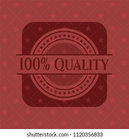 100% Quality retro red emblem