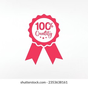 100% Quality ribbons label vector 