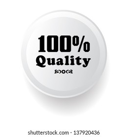100% quality sign