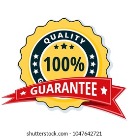 100% Qualty Guarantee label illustration