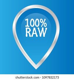 100% RAW and map pointer. Can be used for locating a healthy diet business