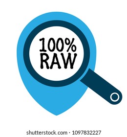 100% RAW and map pointer. Can be used for locating a healthy diet business