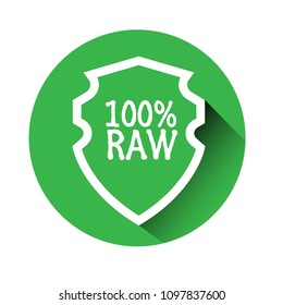 100% raw and shield icon