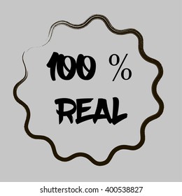  100 % real label