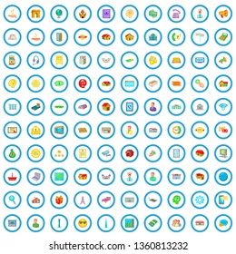 100 realtor icons set in cartoon style for any design vector illustration