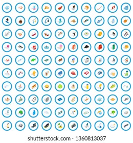100 recreation icons set in isometric 3d style for any design vector illustration