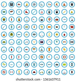 100 recreation skill icons set in flat style for any design vector illustration