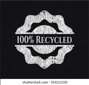 100% Recycled chalkboard emblem