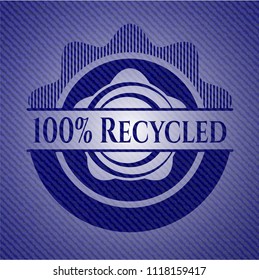 100% Recycled jean background